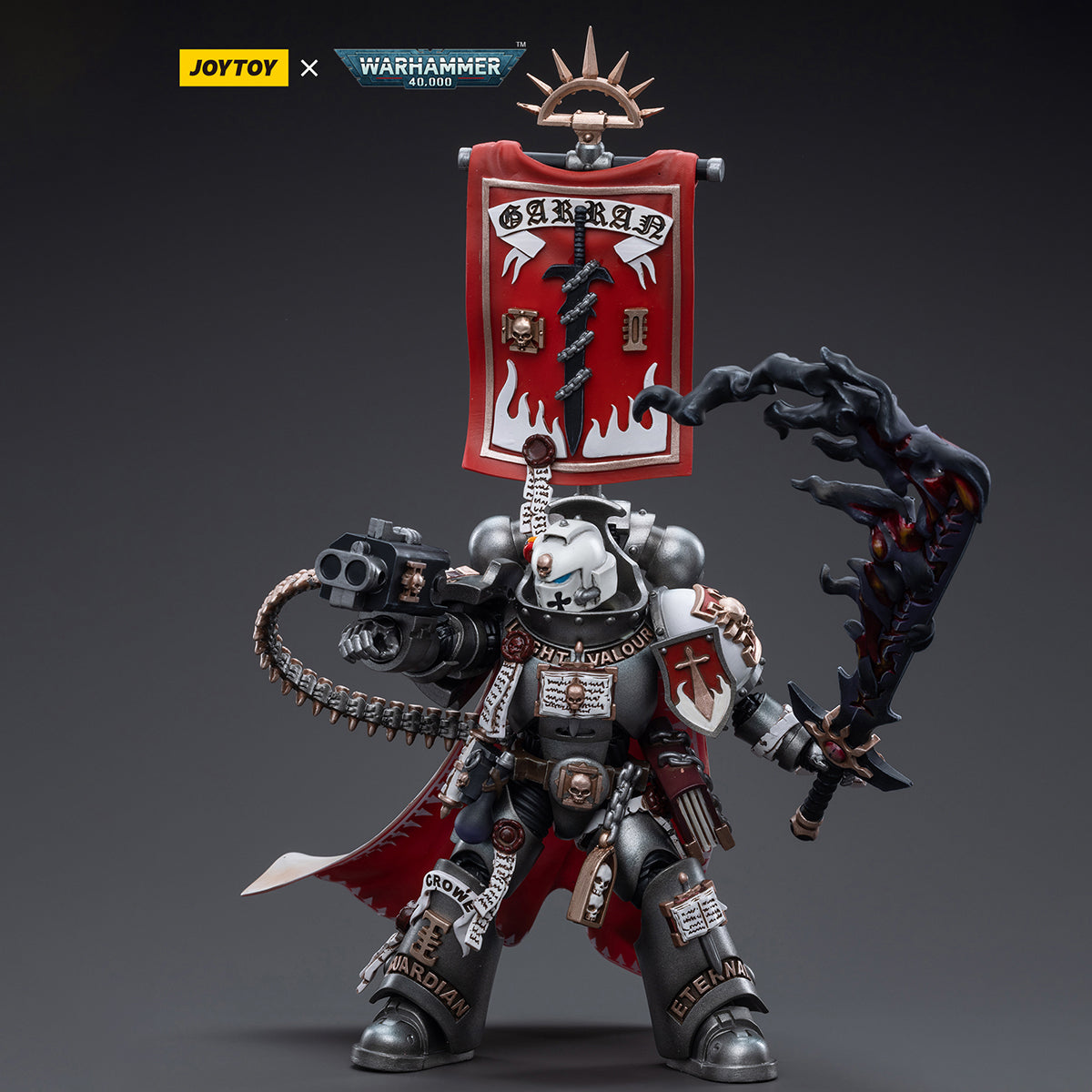 Figuras de acción de Castellan Crowe de los Caballeros Grises de Warhammer 40,000 de JOYTOY