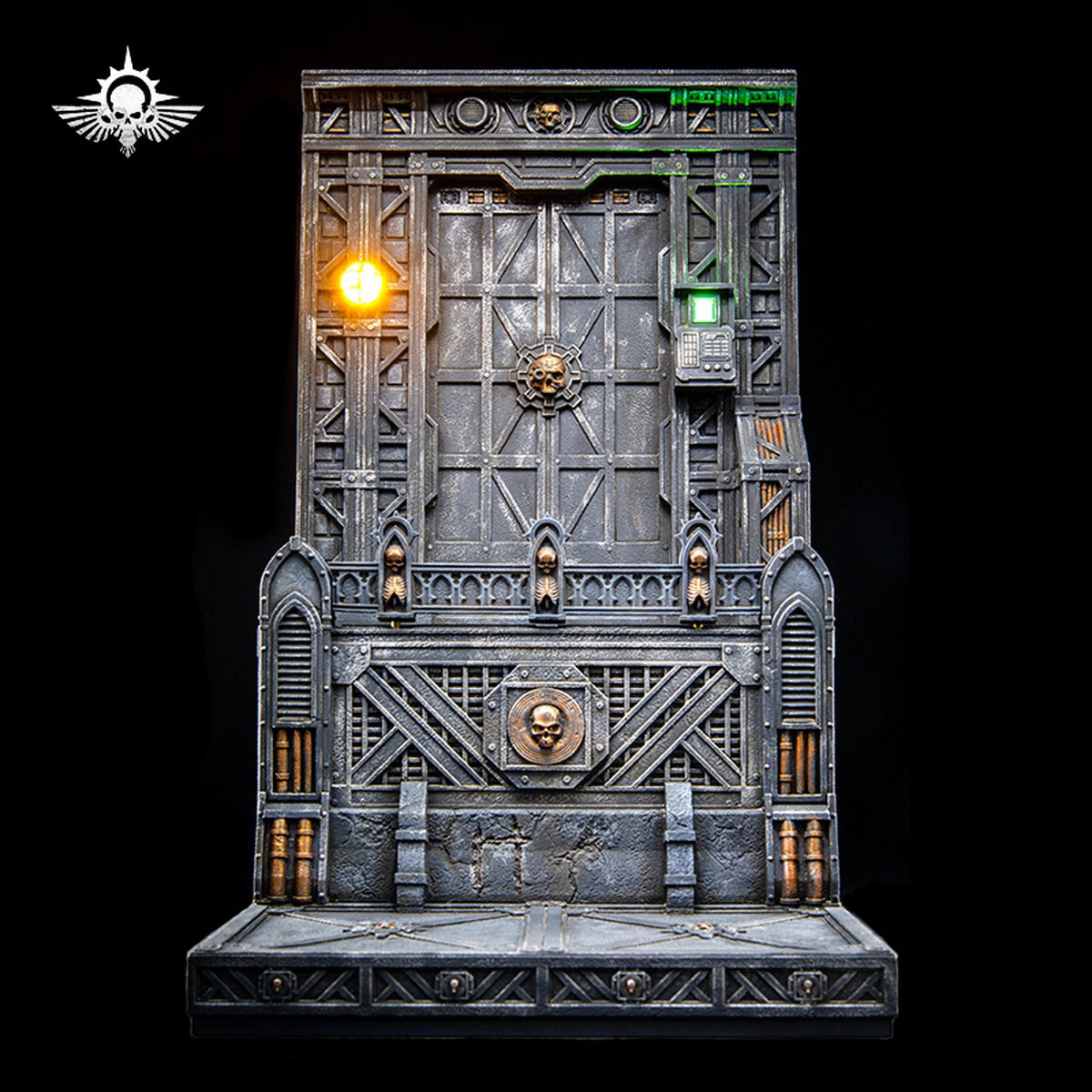 Xinglan Workshop Steel Casting 1/12-1/18 Warhammer Series Bro-style Mountain Diorama Scene Base (Hive City Version) Fit Action Figure
