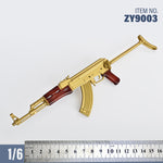 ZYTOYS, AK47 Assault Rifle/P90 WWII Gun Rifle Weapon Gun Model Doll Accessory for 12-inches Action Figurine