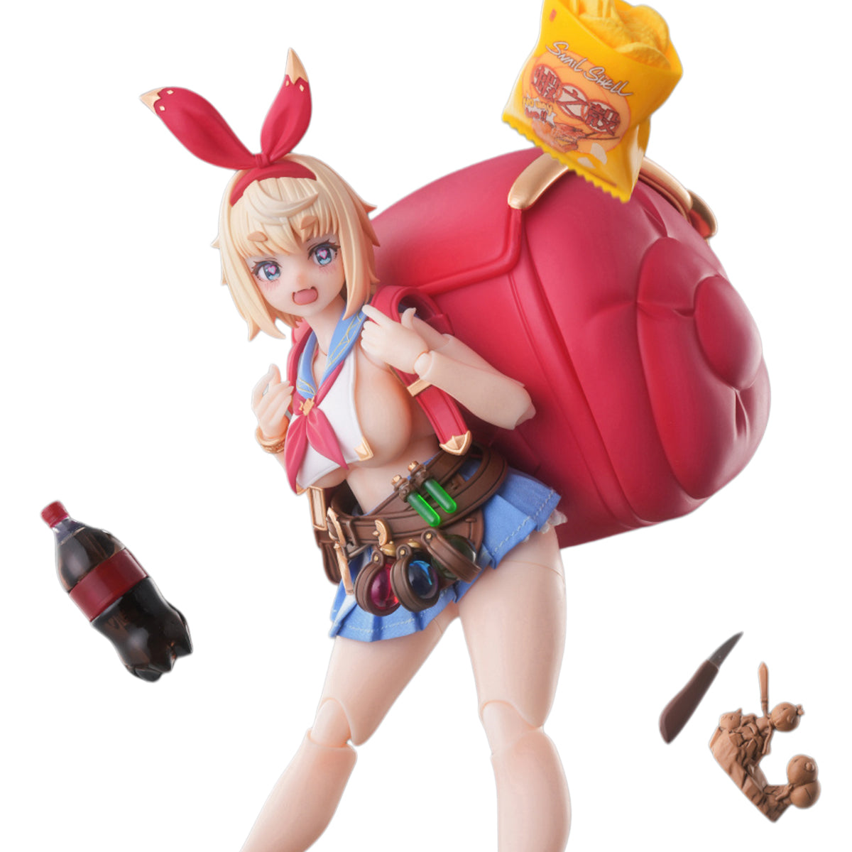 Snail Shell RPG-06 Adventurer Snail Action Figure Set Snail-chan Exclusive Foot Parts Accessory Pack Bubble Sleeve Pajama Set (White) Clothing