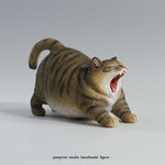 Pawprint Studio Handmade x Double one Yawning Cat Collectible Animal Figurine