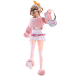 HASUKI Pink Sexy Girl Outfit Set CS020 Doll Clothes Accessory 1/12 Scale Fit Action Figure