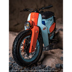 TrickyMan12 SUPER CUB SCRAMBLER MOTORCYCLE Vehicle & Rear Rack 1/6 Scale Vehicle Model