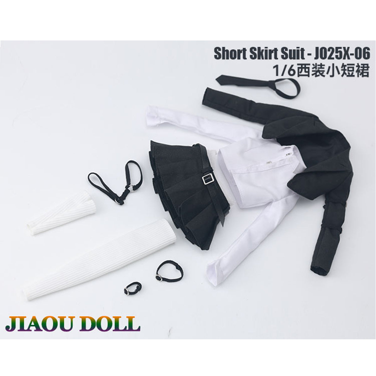 JIAOU DOLL Suit Short Skirt with Long and Short Socks Doll Clothes Accessory Fit 1/6 Scale 12-inches Figure