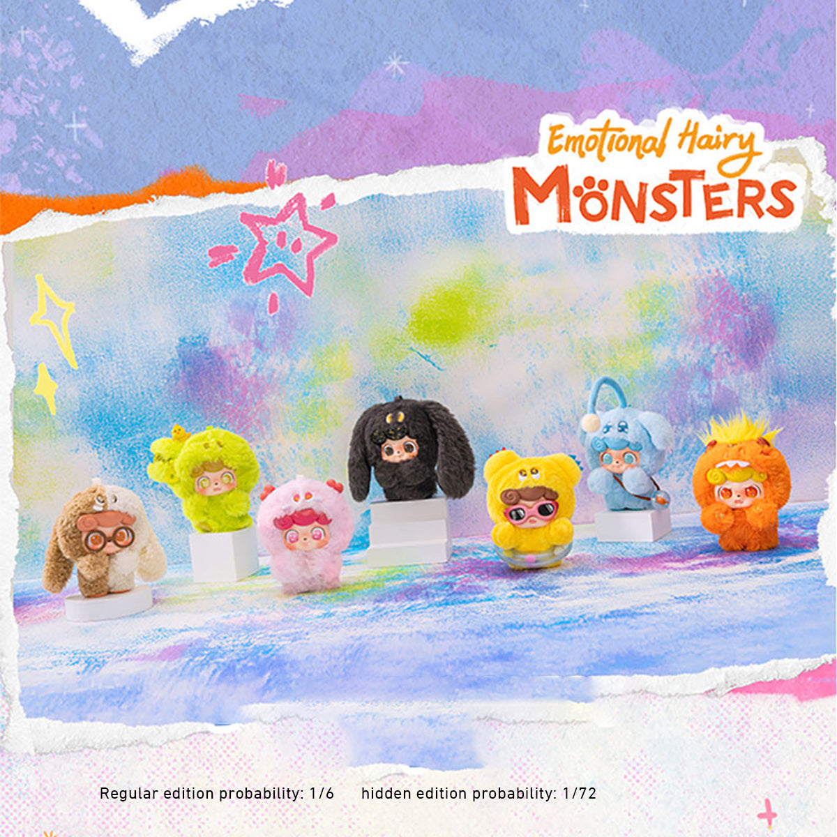 JOTOYS Q.Kid Emotional Hairy Monsters Series Plush Blind Box Figure