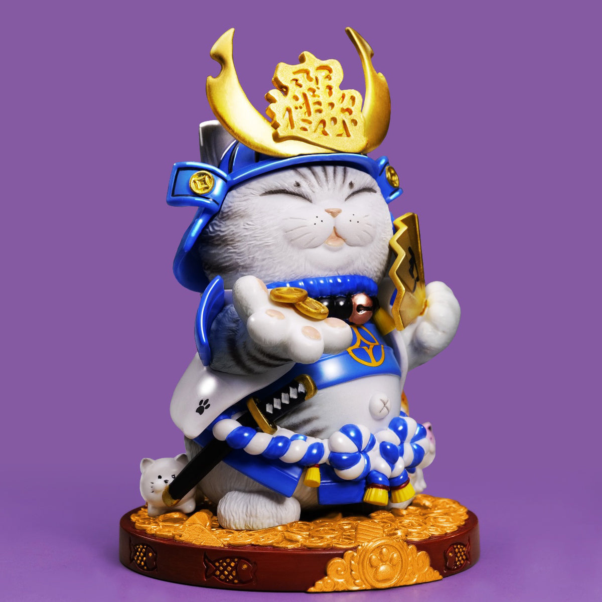 ZFS studio Plutus Cat Mini Edition Blue Color Animal Figurine
