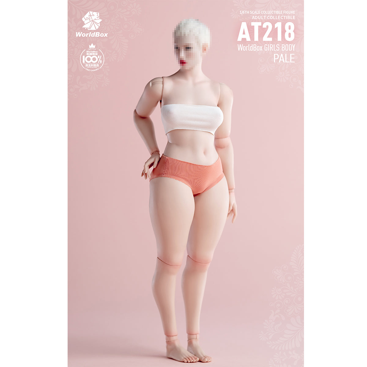 Worldbox AT218 Plus Size Female Body 1/6 | Pale or Light Suntan