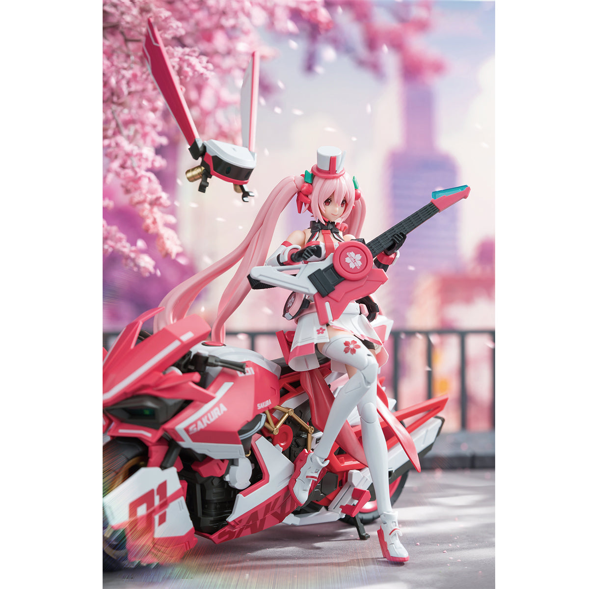 SOSKILL Sakura Hatsune Miku Pink Sonic Boom Assembly Model Kits
