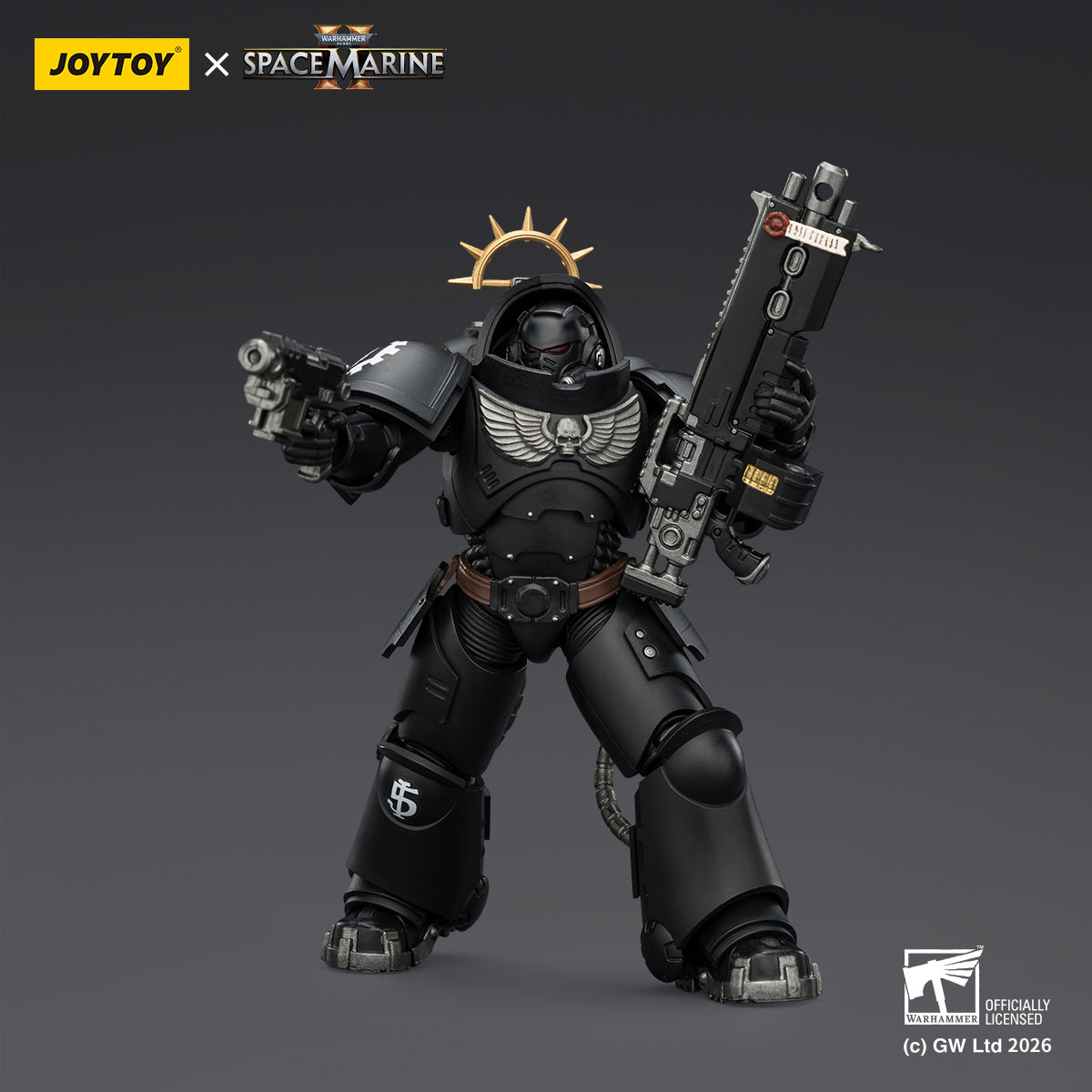 JOYTOY Warhammer 40,000: Space Marine 2 Heavy Intercessor with Heavy Bolt Rifle and Bolt Pistol (Game Edition) 1/18 Scale Action Figure