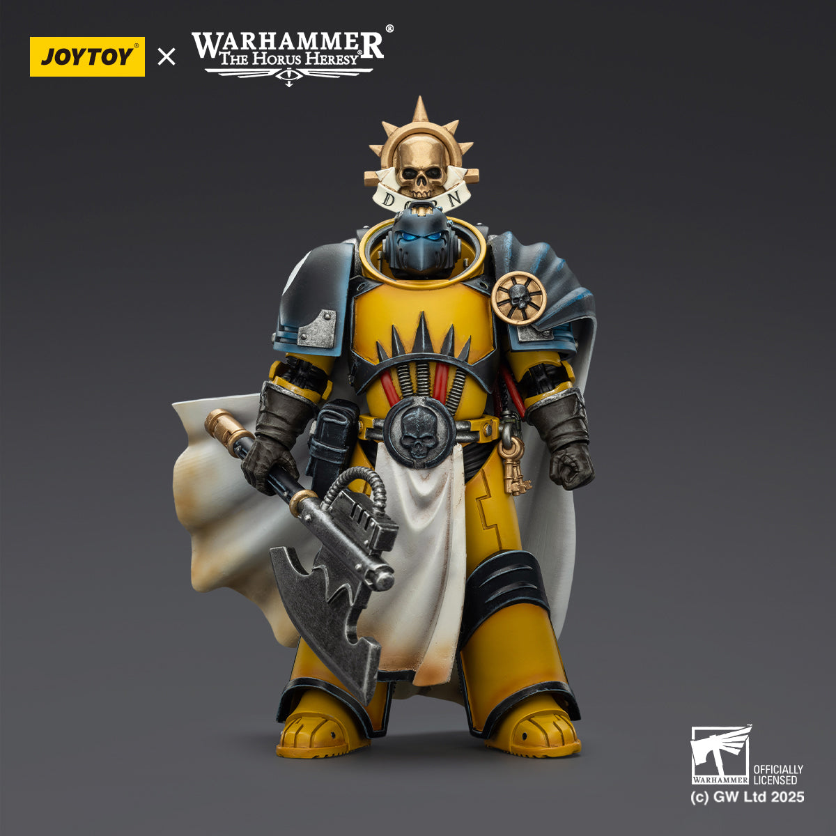 JOYTOY Warhammer Imperial Fists Librarian Consul with Force Axe and Bo
