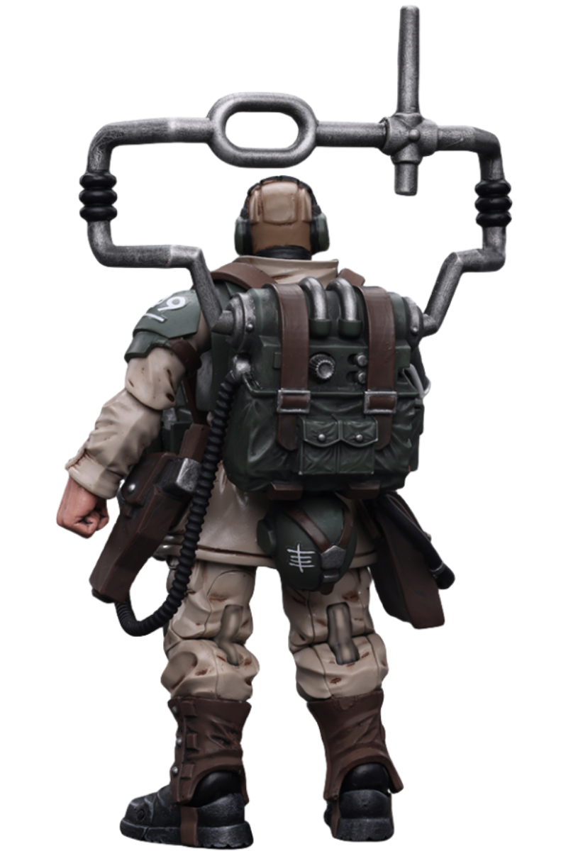 HiPlay JoyToy Warhammer 40K Collectible Figure: Astra Militarum Cadian Command Squad Veteran with Master Vox 1:18 Scale Action Figures JT7912