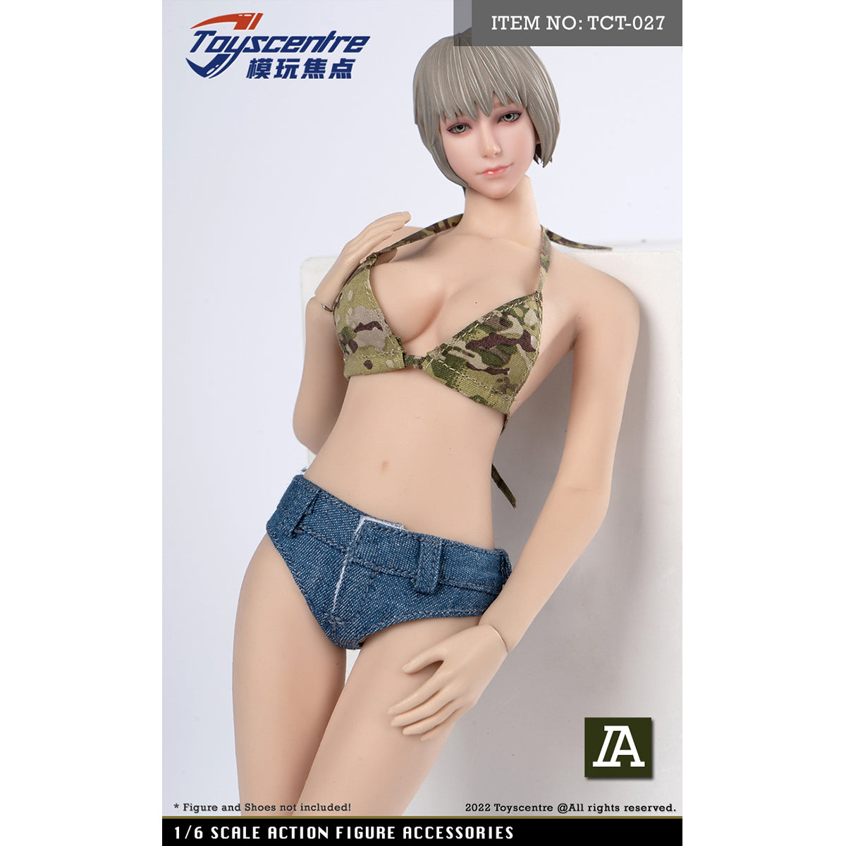 Toyscentre, Women's Tank Top + Briefs Set, Doll Clothes Accessory for 12-inches Action Figurine