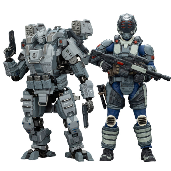 JOYTOY APOC Series Sky Tempest Fire Strike Mech ST-8614 + UNSC Breache