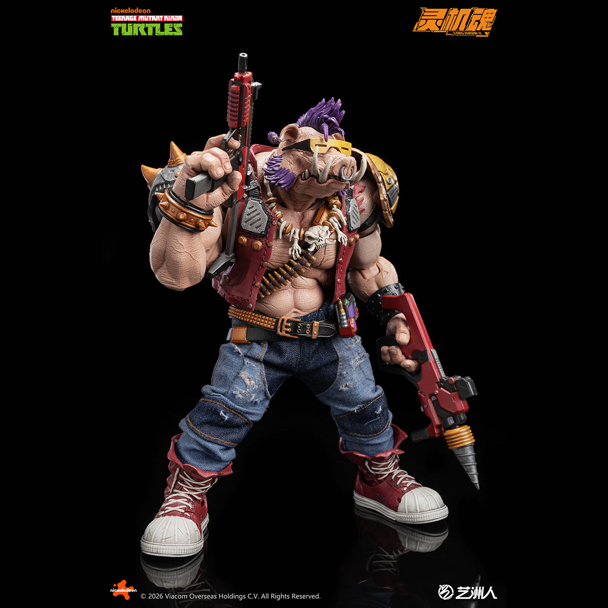 LINGJIHUN TMNT-Bebop & TMNT-Rocksteady 1/10 Scale Action Figure