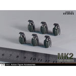 ZYTOYS, MK2 Grenade Pineapple Grenade, Weapon Model Doll Accessory for 12-inches Figure