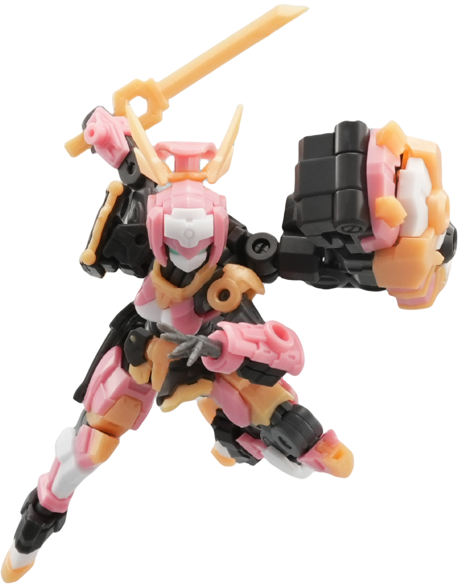 HiPlay FIFTYSEVEN Plastic Model Kits: Armoreo Puppet - Sakura Edge, Anime Style, Mecha Musume, 1:24 Scale Collectible Action Figures (Sakura Edge)