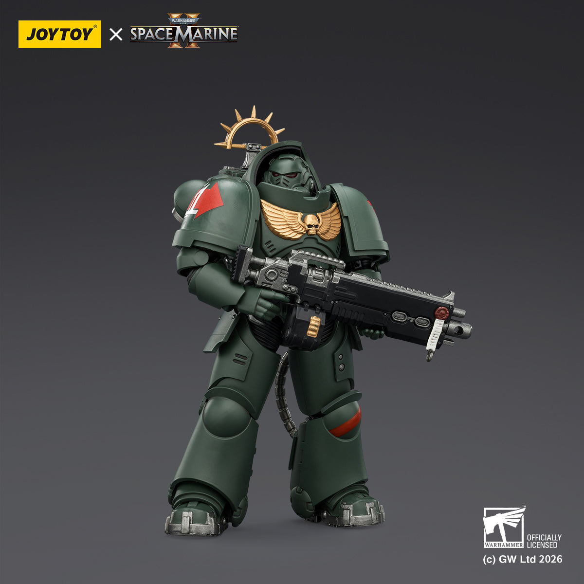 JOYTOY Warhammer 40,000: Space Marine 2 Heavy Intercessor with Heavy Bolt Rifle and Bolt Pistol (Game Edition) 1/18 Scale Action Figure