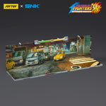 JOYTOY, SNK KOF'98UM Ikari Warriors Team, Clark Still/Ralf Jones/Leona Heidern Action Figures & Stage Base-Japan Street