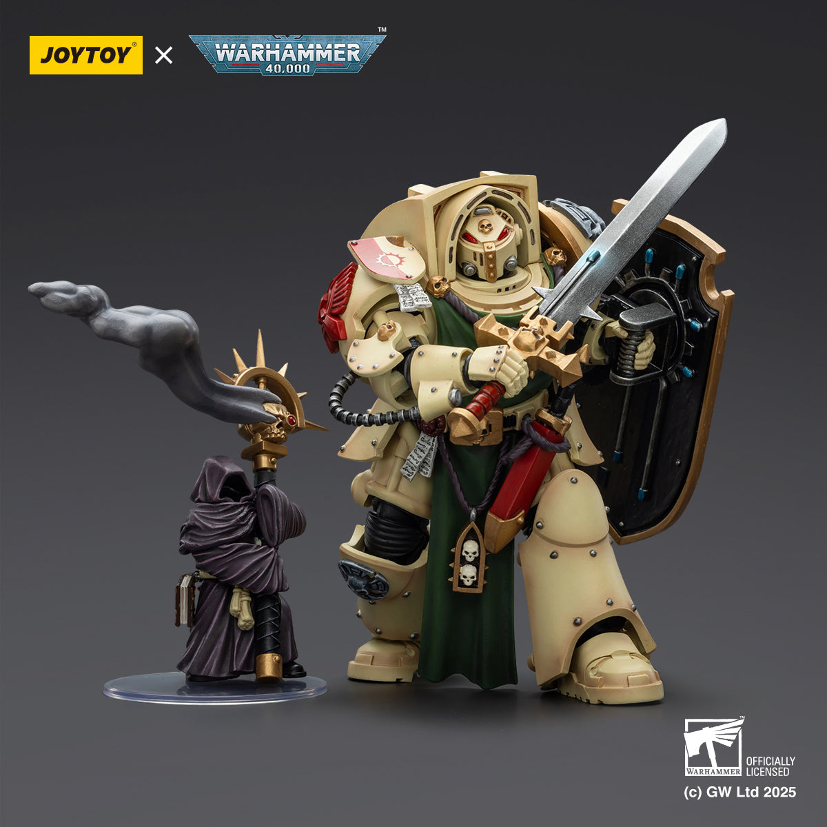 (Only Shipped to the US) JOYTOY Dark Angels Deathwing Knight 2 With Power Sword Storm Shield and Watcher in the Dark JT02496 1/18 Scale Action Figure