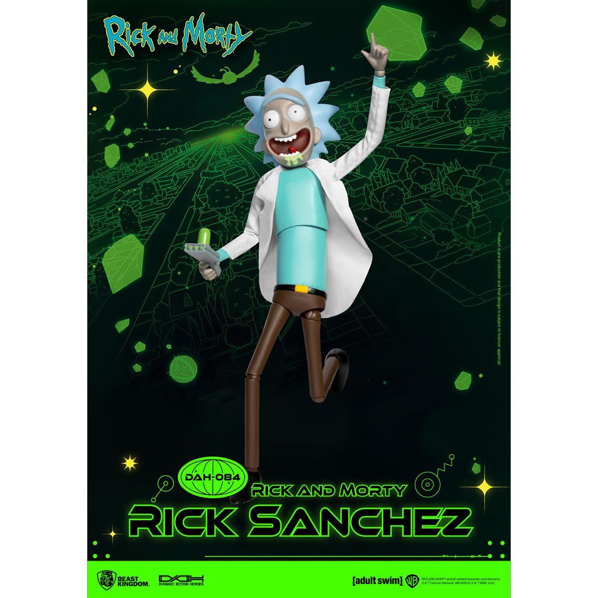 Beast Kingdom DAH-084 Rick and Morty Rick Sanchez Action Figure