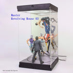 LEGEND STUDIO Rotating Display Case with Lights Black Color