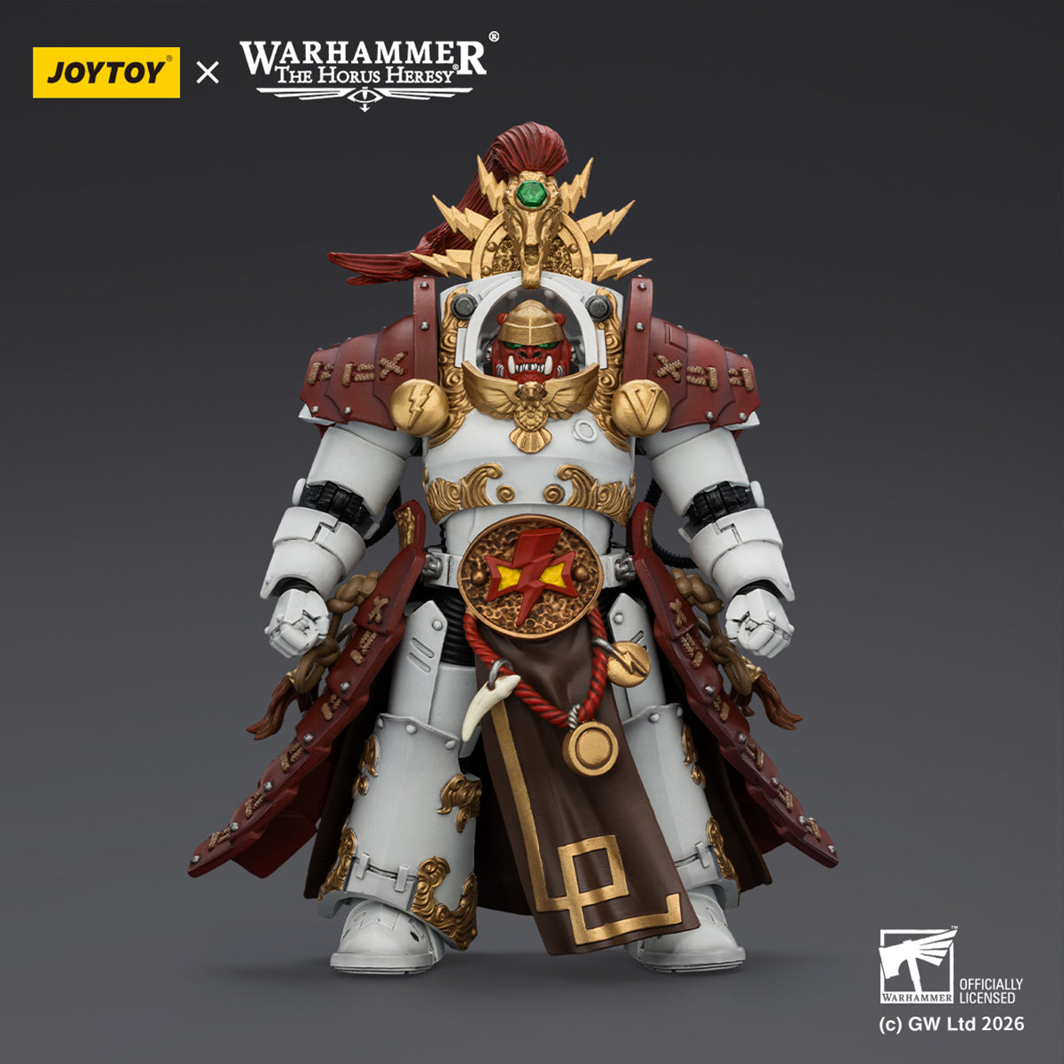 JOYTOY Warhammer 40,000 White Scars Contemptor Dreadnought & Hibou Khan Seeker of Atonement & Qin Xa - Master of the Keshig 1/18 Scale Action Figure