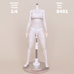 PDTOYS Seamless Platinum Silicone Standard Female Body S401 Detachable Hands & Integrated Feet Pale Skin with Body Makeup