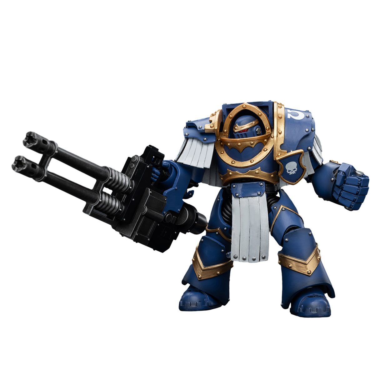 (Only Shipped to the US) JOYTOY Warhammer The Horus Heresy Series, Ultramarines Cataphractii Terminator Squad: Terminator with Reaper Autocannon, 1/18 Scale Collectible Action Figure JT7486