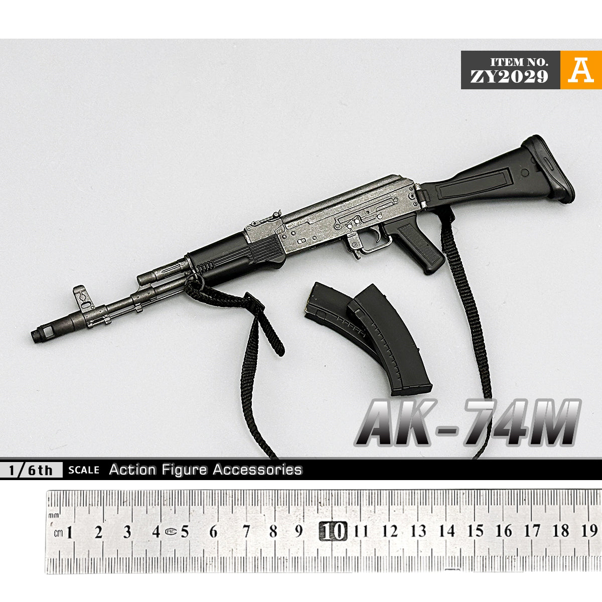 ZYTOYS, AK74M Russian Assault Rifle, Doll Accessory for 12-inches Action Figurine