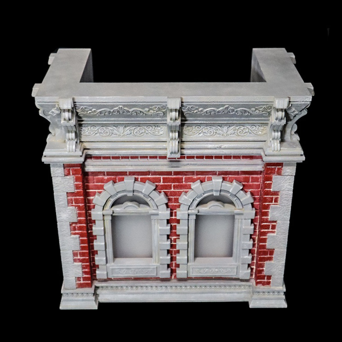 Base de escena de pared blanca y roja de la serie de construcción de dioramas de GT Mini Toys