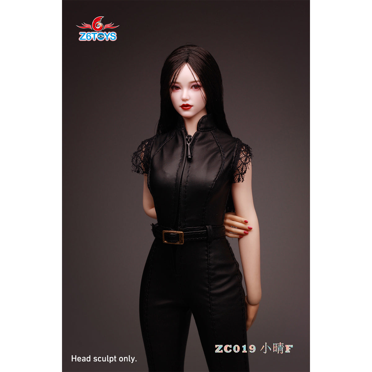 Z6TOYS Asian Movable Eye Female Xiaoqing Head Sculpt Accessory Fit 1/6 Scale 12-inches Figure