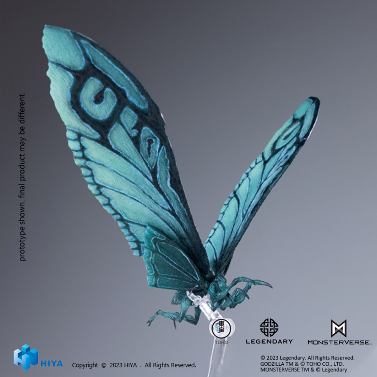 HIYA Godzila: King of the Monsters Mothra Sky Blue Beast EBG0411 Exquisite Basic Series Monster Action Figure