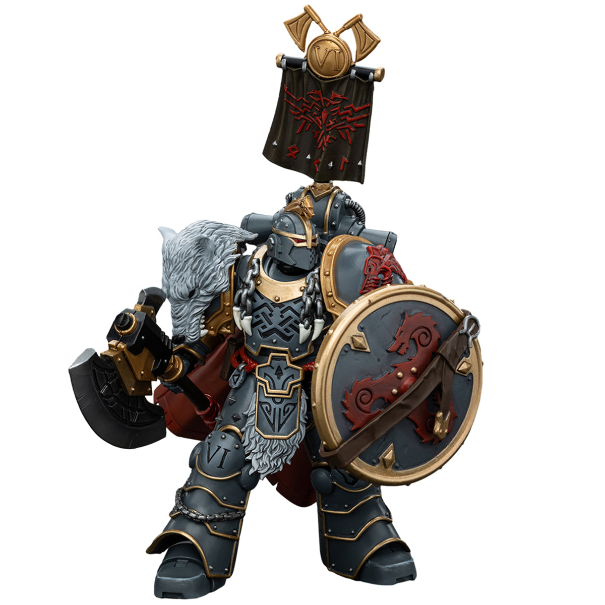 JOYTOY Warhammer The Horus Heresy Space Wolves Legion Praetor with Power Axe and Combat Shield Action Figures