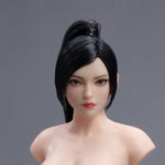 YMTOYS Action Figure Head Sculpt Accessory: Asian Female Head Sculpture - Xiao Zhao, Movable Eye, For 12-inch Miniature Figure