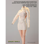 JIAOUDOLL Ruched Post-Apocalyptic Style Long Dress JO25X-05 Doll Clothes Accessory Fit 1/6 Scale 12-inches Figure