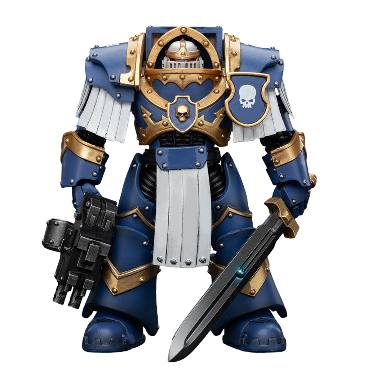 (Only Shipped to the US) JOYTOY Warhammer The Horus Heresy Series, Ultramarines Cataphractii Terminator Squad: Sergeant with Power Sword, 1/18 Scale Collectible Action Figure JT6953