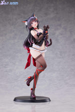 SIKI ANIM Rufna The Restrained Cat Deluxe Edition with Wall Scroll Included Anime Figurine