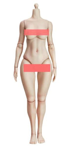 Figurine articulée féminine True1Toys échelle 1:6 - Corps grand et rond, peau claire, poitrine généreuse EC3026A