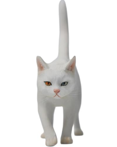 HiPlay JXK Collectible Cat Figure: Felis Catus Model, Expertly Hand-Painted, Lifelike, Safe Resin, 1:6 Scale Miniature Animal Figurine