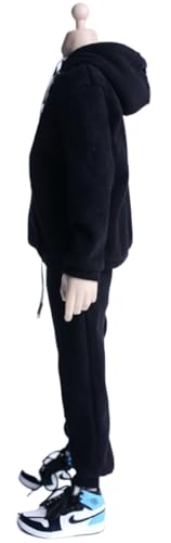 1/12 Scale Figure Doll Clothes: Hooded Sweatshirt Set Collectible Accessory