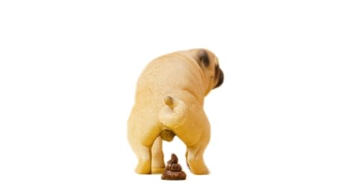 HiPlay JXK Collectible Dog Figure: Pug Half Squat, Expertly Hand-Painted, Lifelike, Safe Resin, 1:6 Scale Miniature Animal Figurine JXK122A