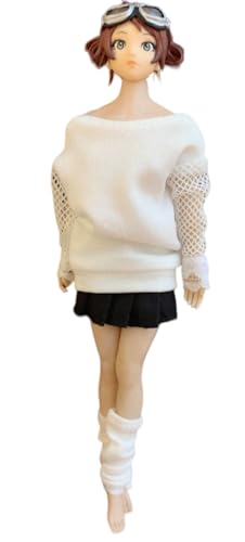 1/12 Scale Female Figure Doll Clothes: Hoodie Sweatshirt Skirt Set