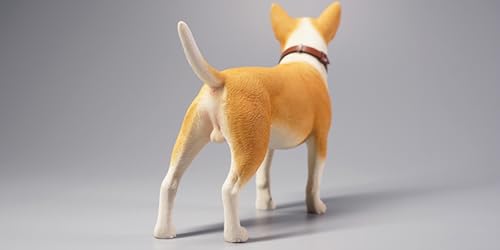 HiPlay JXK Collectible Dog Figure: Bull Terrier, Expertly Hand-Painted, Lifelike, Safe Resin, 1:6 Scale Miniature Animal Figurine