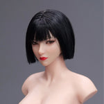 YMTOYS 1/6 Scale Figure Head Sculpt: Asian Female Head Sculpt - Young Koi, Movable Eyes, 12-inch Miniature