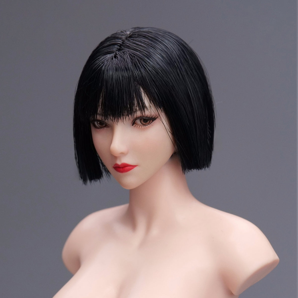 YMTOYS 1/6 Scale Figure Head Sculpt: Asian Female Head Sculpt - Young Koi, Movable Eyes, 12-inch Miniature