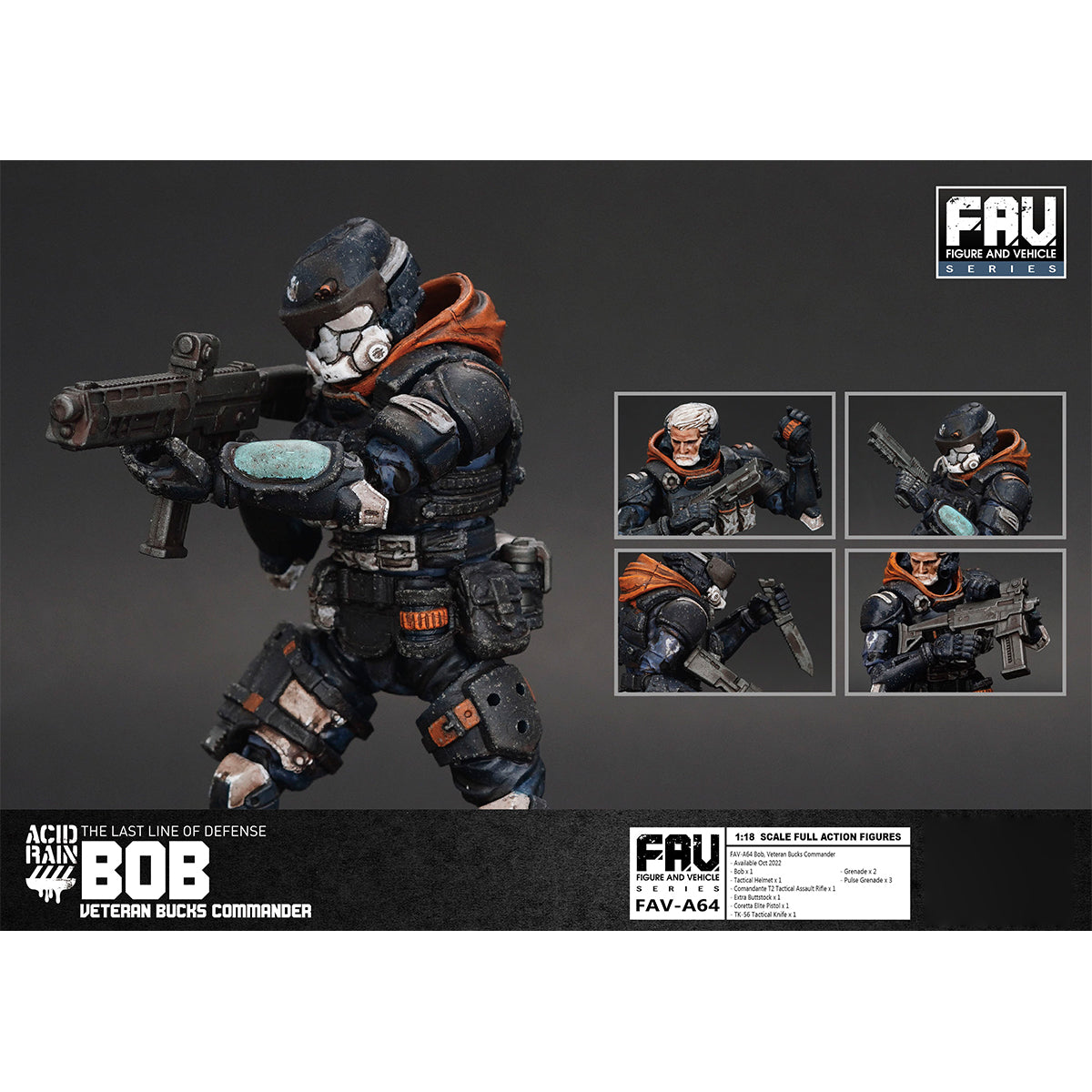TOY ALLIANCE Acid Rain World Bob Veteran Bucks Commander Action Figures
