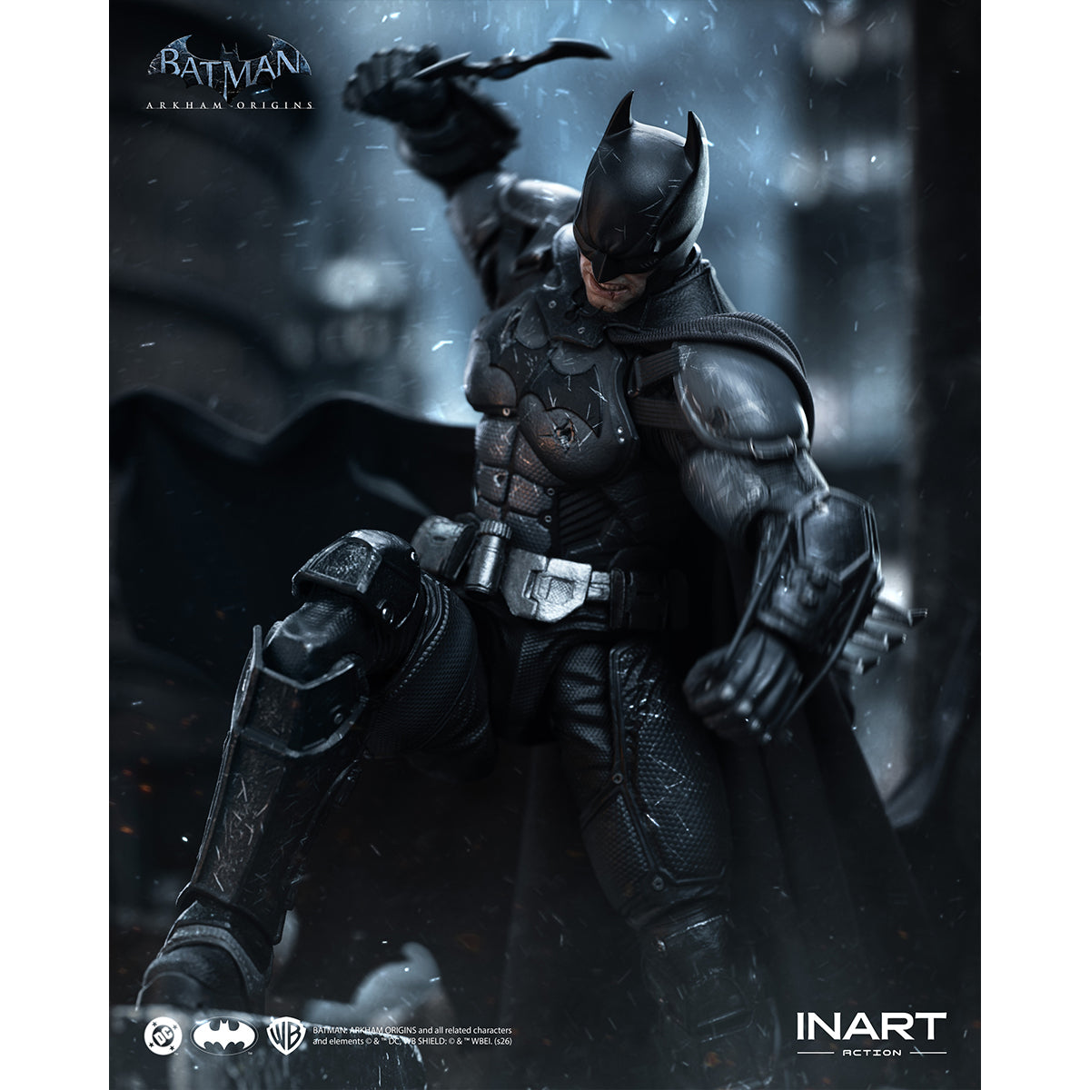 INART DC Comics MAG G0007 Batman: Arkham Origins - Batman (Battle Damaged Version) 1/12 Scale Action Figure