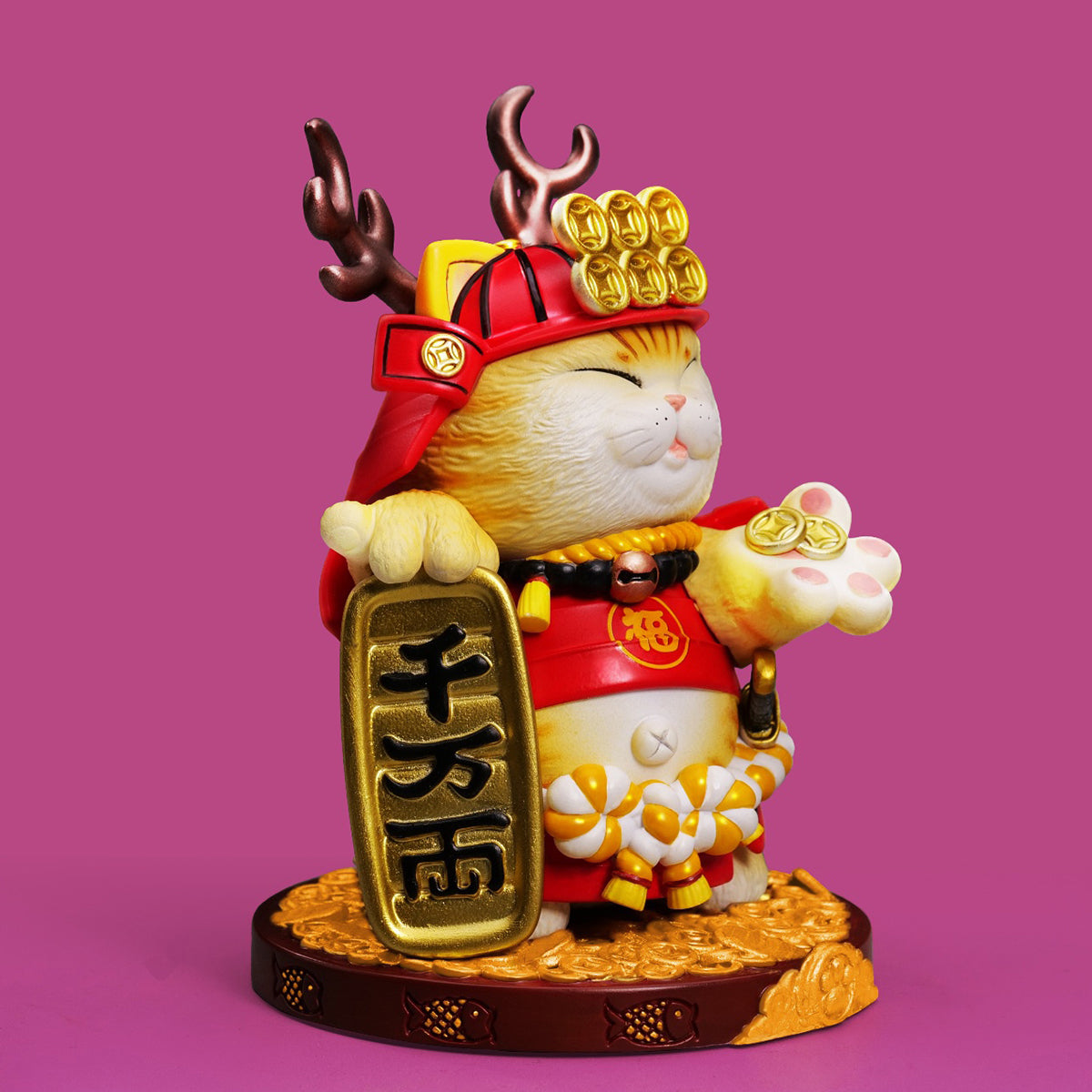 ZFS studio Plutus Cat Mini Edition Red Color Animal Figurine
