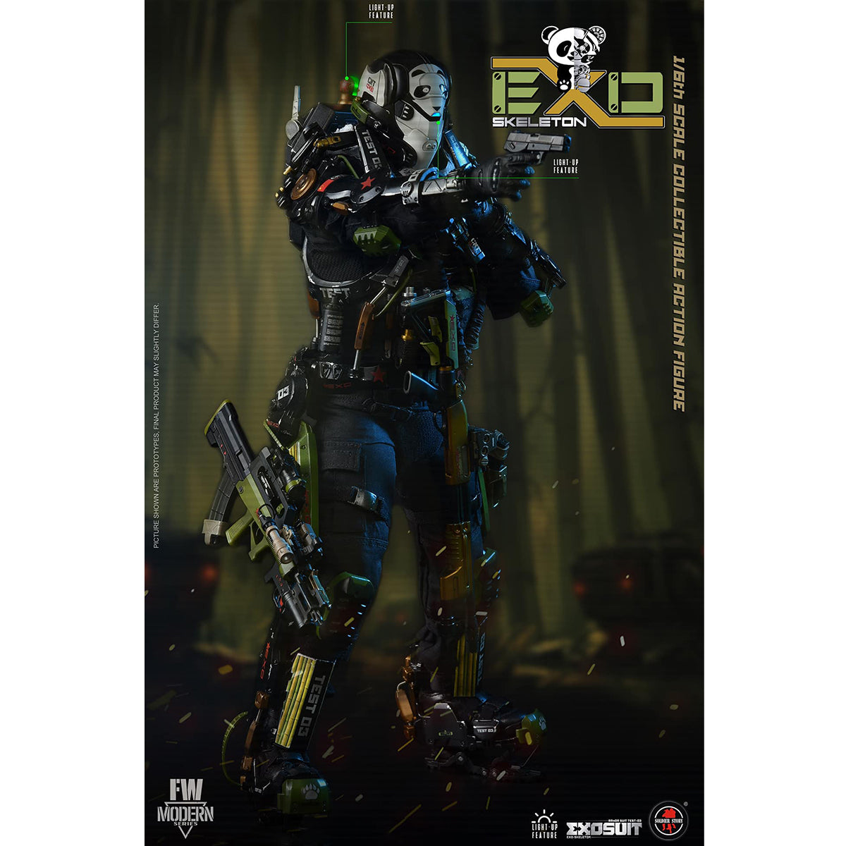 SOLDIER STORY EXO-Skeleton Armor Suit Test-03 Panda Division Regular Edition Action Figures