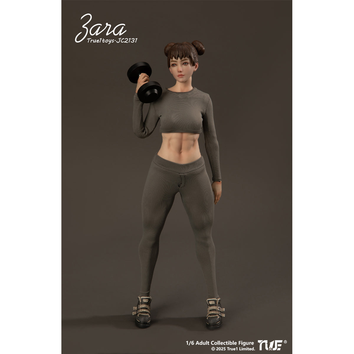 True1Toys JC2131 Sporty Girl ZARA Brown Hair Version 1/6 Scale Action Figure